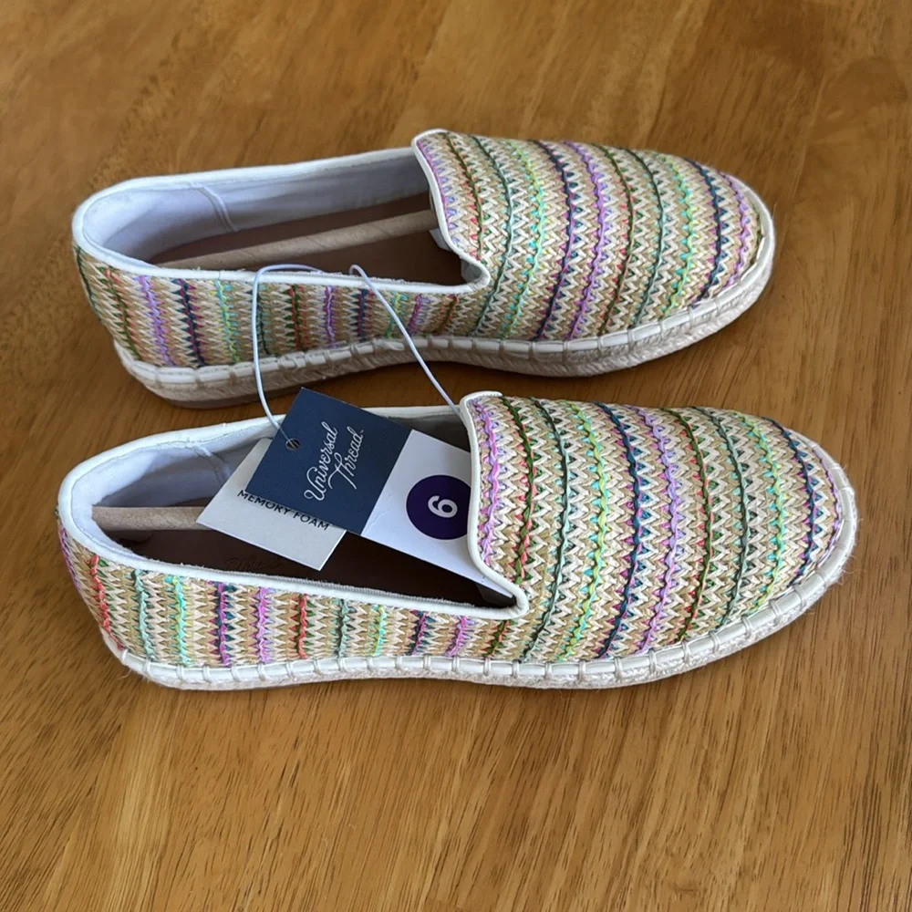 ✋NWT Women's Skipper Striped Espadrille Memory Foam Vacation Cruise Summer